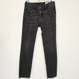 Diesel Belthy Ankle Regular Slim Straight Low Waist 084JS Black Jeans Size 27